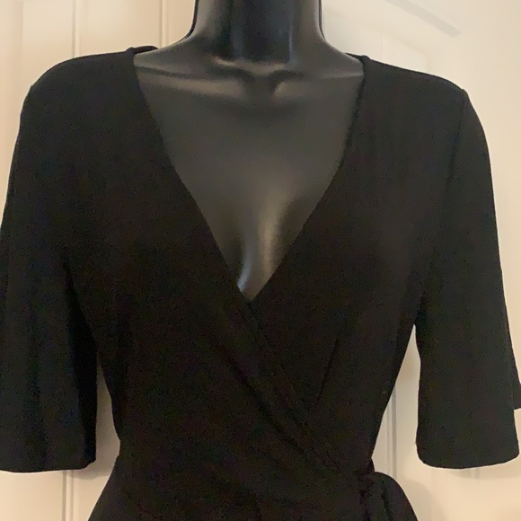 Black Jersey Wrap Dress Size Small $15 if you Buy 2 or more - Picture 6 of 6